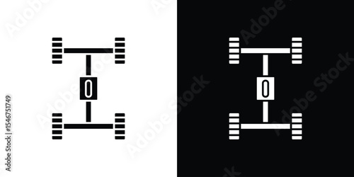 Car chassis icon of a flat style vector