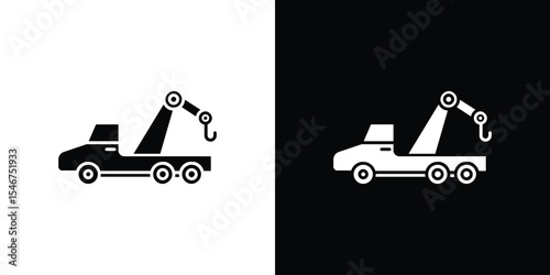 Car crane icon of a flat style vector