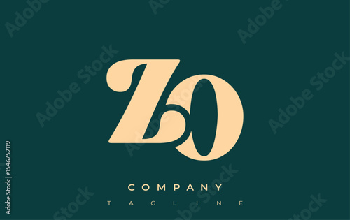 ZO Creative Abstract Typography Logo Design. Elegant logo combining bold typography and creative shapes, ideal for branding and identity solutions.