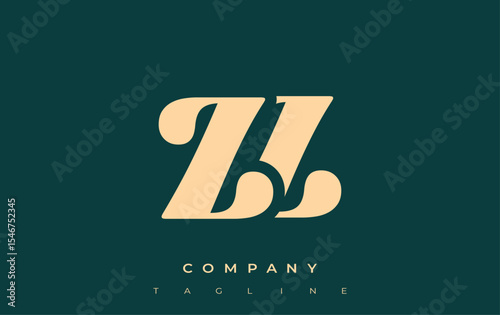 ZZ Creative Abstract Typography Logo Design. Elegant logo combining bold typography and creative shapes, ideal for branding and identity solutions.