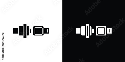Car seat belt icon of a flat style vector