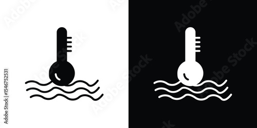 Car temperature icon of a flat style vector