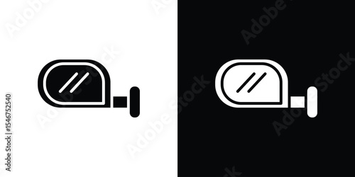 Car wing mirror icon of a flat style vector