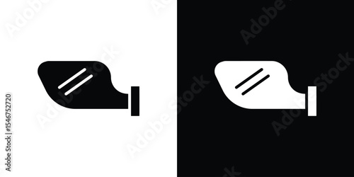 Car wing mirror icon of a flat style vector