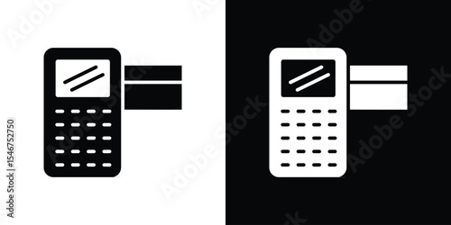 Card machine icon of a flat style vector