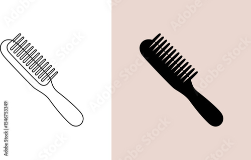 Hair comb vector illustration for hair care and styling products and beauty salon promotion design editable stock vector