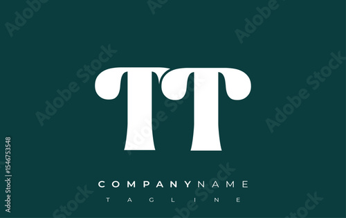 TT Creative Abstract Typography Logo Design. Elegant logo combining bold typography and creative shapes, ideal for branding and identity solutions.