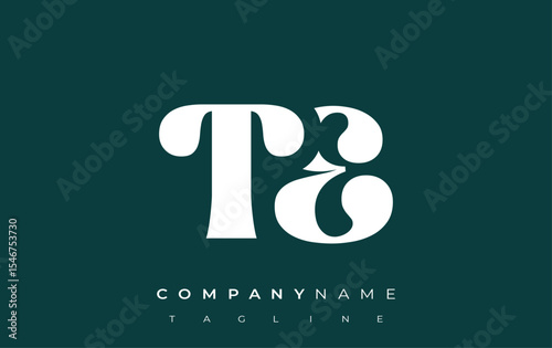 TE Creative Abstract Typography Logo Design. Elegant logo combining bold typography and creative shapes, ideal for branding and identity solutions.