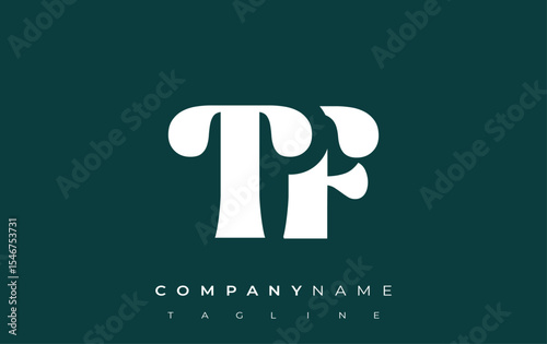 TF Creative Abstract Typography Logo Design. Elegant logo combining bold typography and creative shapes, ideal for branding and identity solutions.
