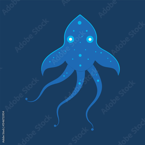 Vampire Squid Meteor Shower Silhouette Art