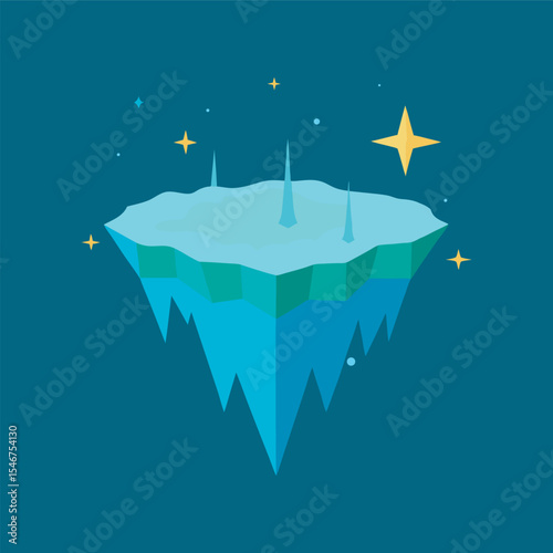 Ice Algae Bloom Arctic Sea Vector