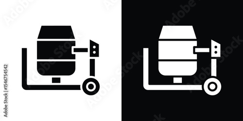 cement mixers icon of a flat style vector
