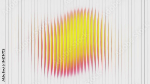 Abstract glass gradient circle with neon ribbed effect and reeded sphere texture. Futuristic fractal pattern for holographic background or tech backdrop. 4k Seamless loop.