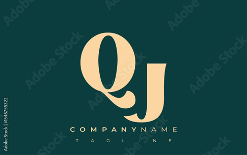 QU Creative Abstract Typography Logo Design. Elegant logo combining bold typography and creative shapes, ideal for branding and identity solutions.