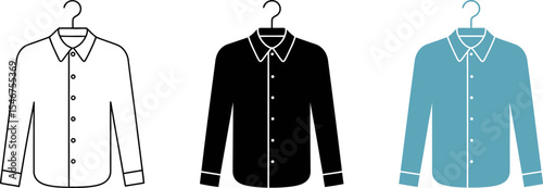 Shop stylish shirts vector illustration: find the perfect shirt design for your clothing collection editable stock vector