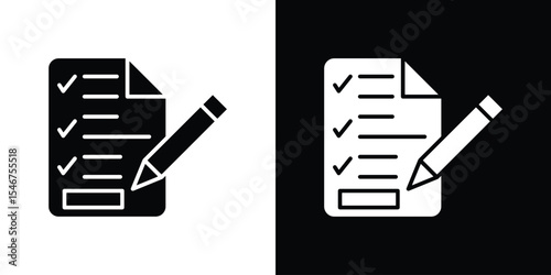 Checklist icon of a flat style vector
