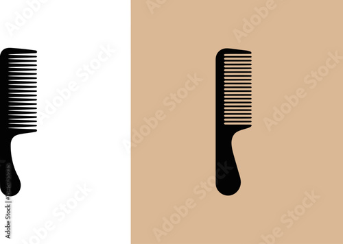 Hair comb vector illustration for salon barber shop and hair care products graphic design and web elements editable stock vector