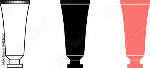 Illustration of cosmetic tube mockup for cream gel lotion packaging skincare product design template editable stock vector