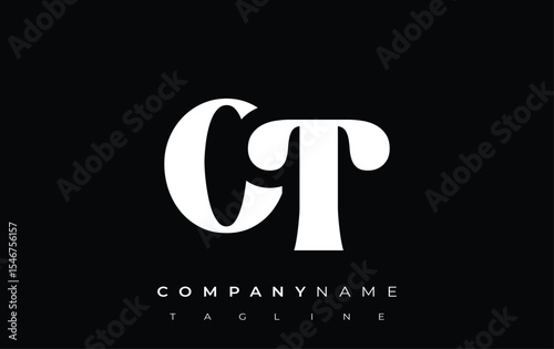 OT Creative Abstract Typography Logo Design. Elegant logo combining bold typography and creative shapes, ideal for branding and identity solutions.