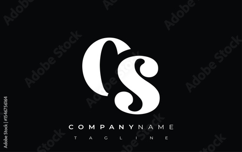 OS Creative Abstract Typography Logo Design. Elegant logo combining bold typography and creative shapes, ideal for branding and identity solutions.