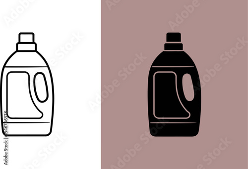 Laundry detergent bottle vector illustration for cleaning product and household supply design concept editable stock vector