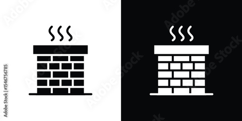 Chimney icon of a flat style vector