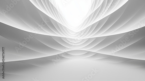Abstract Grey Wave Pattern Design, Architectural Visualization, 3D Render, Abstract Background Architectural design, 3D modeling