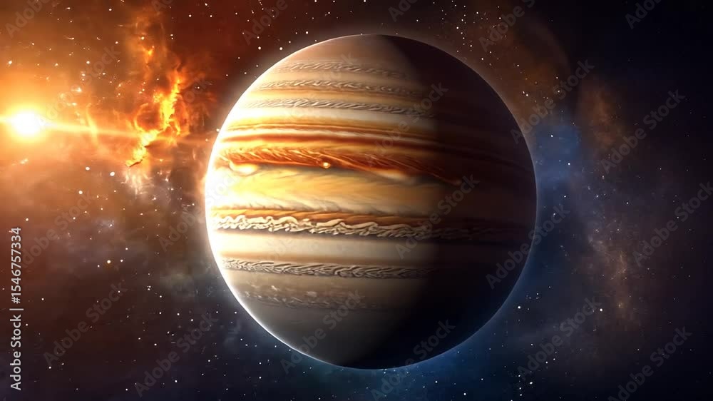 Jupiter in a cosmic expanse