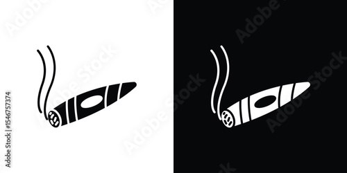 Cigar icon of a flat style vector