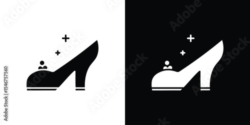 Cinderella shoe icon of a flat style vector