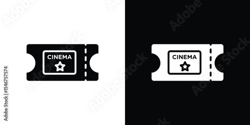 Cinema tickets icon of a flat style vector