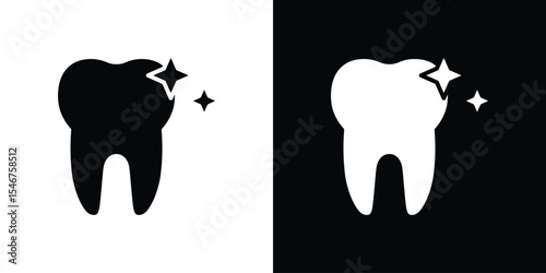 Clean teeth icon of a flat style vector
