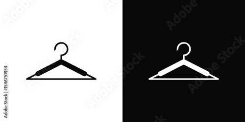 Clothes hanger icon of a flat style vector