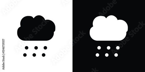 Cloud hail icon of a flat style vector