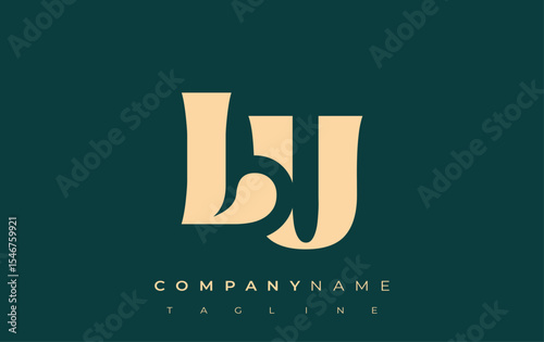 LU Creative Abstract Typography Logo Design. Elegant logo combining bold typography and creative shapes, ideal for branding and identity solutions.