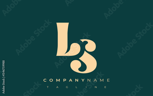 LS Creative Abstract Typography Logo Design. Elegant logo combining bold typography and creative shapes, ideal for branding and identity solutions.