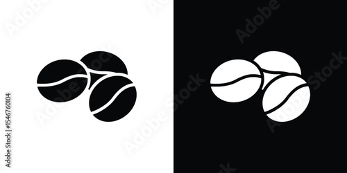 Coffee beans icon of a flat style vector