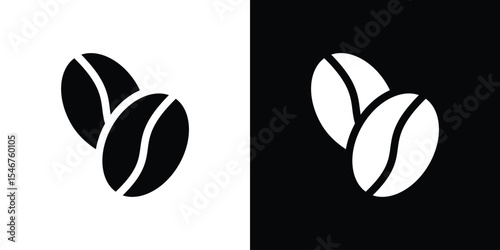 Coffee Bean icon of a flat style vector
