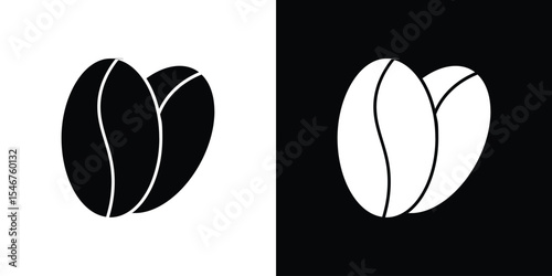 Coffee beans icon of a flat style vector