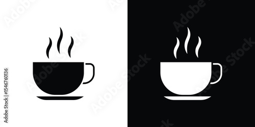 Coffee icon of a flat style vector