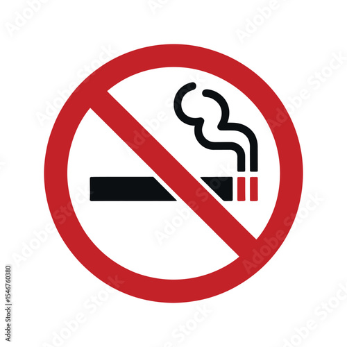 No Smoking Sign Prohibition Symbol for Public Areas