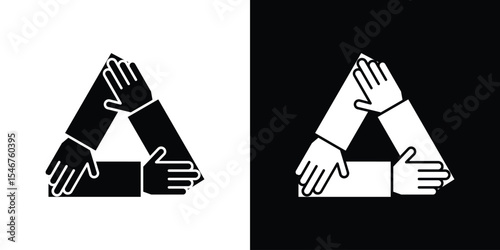 Collaboration icon of a flat style vector