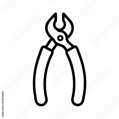 Pliers icon vector line art and outline vector icon