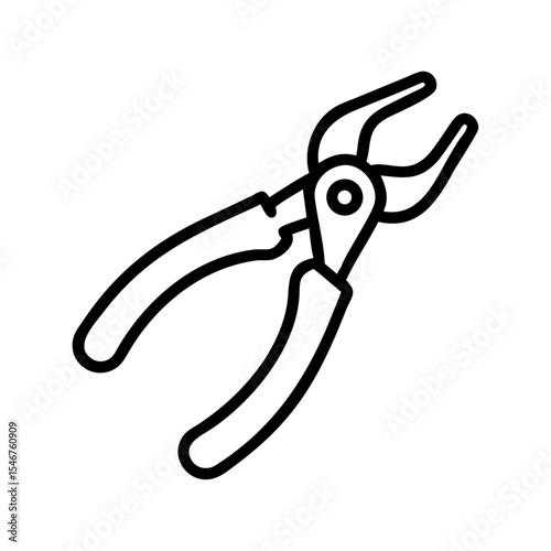 Pliers icon vector line art and outline vector icon