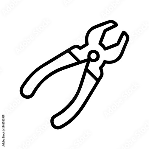 Pliers icon vector line art and outline vector icon