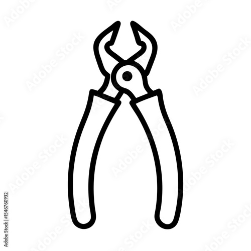 Pliers icon vector line art and outline vector icon