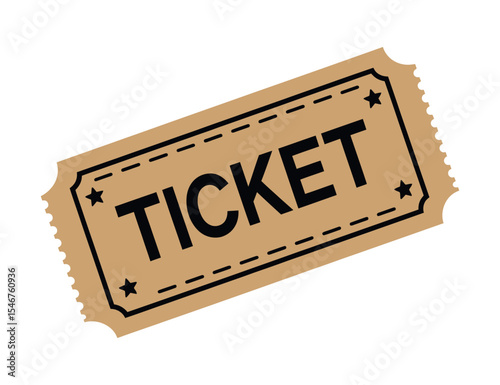 Vintage Style Ticket Illustration