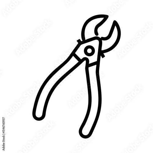 Pliers icon vector line art and outline vector icon