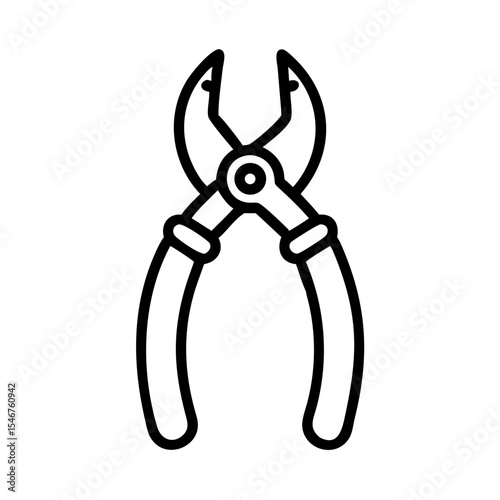Pliers icon vector line art and outline vector icon