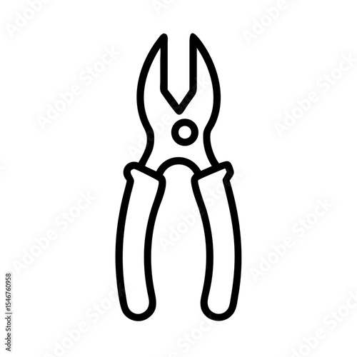 Pliers icon vector line art and outline vector icon